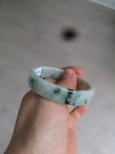 Load image into Gallery viewer, 51.7mm Certified type A 100% Natural sunny green/purple square Jadeite Jade bangle AZ56-7274