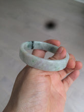 Load image into Gallery viewer, 51.7mm Certified type A 100% Natural sunny green/purple square Jadeite Jade bangle AZ56-7274