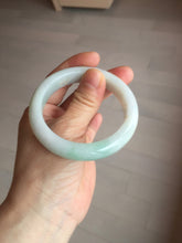 Load image into Gallery viewer, 53.5mm certified 100% natural Type A sunny green/white jadeite jade bangle BM41-8047