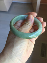 Load image into Gallery viewer, 53.6mm Certified Type A 100% Natural black/dark green/gray Jadeite bangle PJ51-2855