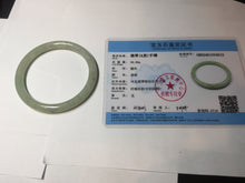 Load image into Gallery viewer, 58.6mm Certified Type A 100% Natural light green/brown round cut Jadeite Jade bangle AR109-4512