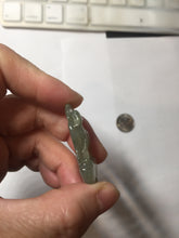 Load image into Gallery viewer, Type A 100% Natural Icy Watery Light Green gray (淡油冰)Jadeite Jade Greatest of All Time Goat Pendant PC231