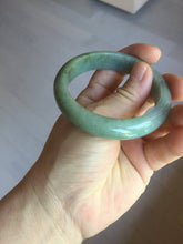 Load image into Gallery viewer, 53.6mm Certified Type A 100% Natural black/dark green/gray Jadeite bangle PJ51-2855