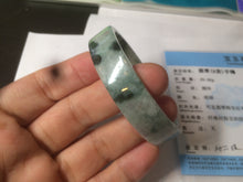 Load image into Gallery viewer, 51.7mm Certified type A 100% Natural sunny green/purple square Jadeite Jade bangle AZ57-7272