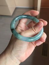 Load image into Gallery viewer, 55mm Certified type A 100% Natural light green blue purple gray black Jadeite bangle PB274-2748