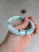 Load image into Gallery viewer, 57.5mm Certified 100% natural Type A sunny green/purple jadeite jade bangle AY50-4124