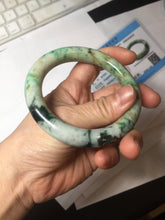 Load image into Gallery viewer, 58mm Certified Type A 100% Natural Sunny Green Brown with Green Floating Flowers round cut Jadeite Jade Bangle PC211-6216 58/11.3/10.6mm