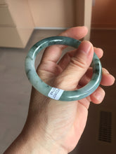 Load image into Gallery viewer, 55mm Certified type A 100% Natural light green blue purple gray black Jadeite bangle PB274-2748