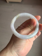 Load image into Gallery viewer, 55mm certified 100% natural type A white/green/black/purple jadeite jade bangle AU42-8152