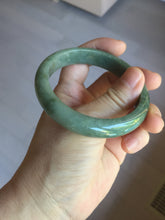 Load image into Gallery viewer, 56.8mm Certified Type A 100% Natural black/dark green/gray Jadeite bangle PJ50-2848