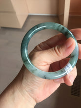 Load image into Gallery viewer, 55mm Certified type A 100% Natural light green blue purple gray black Jadeite bangle PB274-2748