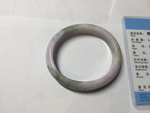 Load image into Gallery viewer, 52mm certified natural 100% natural Type A dark green sunny green brown purple oval jadeite jade bangle PB235-1093