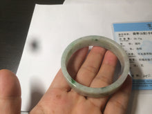 Load image into Gallery viewer, 50.5mm Certified type A 100% Natural sunny green/purple square Jadeite Jade bangle AZ58-7270