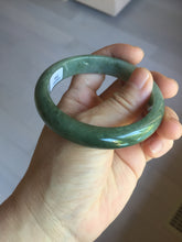 Load image into Gallery viewer, 56.8mm Certified Type A 100% Natural black/dark green/gray Jadeite bangle PJ50-2848