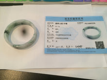 Load image into Gallery viewer, 51.7mm Certified type A 100% Natural sunny green/purple square Jadeite Jade bangle AZ59-7279
