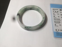 Load image into Gallery viewer, 51.7mm Certified type A 100% Natural sunny green/purple square Jadeite Jade bangle AZ59-7279