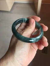 Load image into Gallery viewer, 55mm Certified Type A 100% Natural dark green/blue/gray/black Guatemala Jadeite bangle PB281-0710