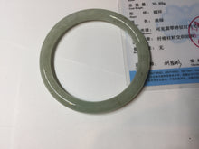 Load image into Gallery viewer, 58.6mm Certified Type A 100% Natural light green/brown round cut Jadeite Jade bangle AR109-4512