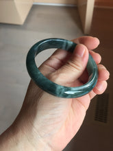 Load image into Gallery viewer, 55mm Certified Type A 100% Natural dark green/blue/gray/black Guatemala Jadeite bangle PB281-0710