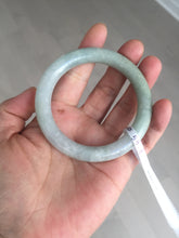Load image into Gallery viewer, 54.8mm certified natural 100% natural Type A light green round cut jadeite jade bangle BP2-4990
