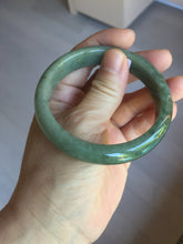 Load image into Gallery viewer, 56.8mm Certified Type A 100% Natural black/dark green/gray Jadeite bangle PJ50-2848