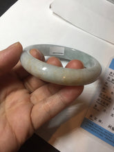 Load image into Gallery viewer, 54.5mm Certified 100% natural Type A light green white yellow jadeite jade bangle AX137-0804