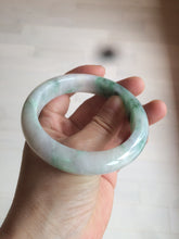 Load image into Gallery viewer, 57.7mm certificated Type A 100% Natural sunny green/white/purple Jadeite Jade bangle AY49-4128