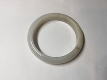 Load image into Gallery viewer, 52.7mm certified Type A 100% Natural white beige with yellow flying flowers Jadeite Jade bangle D158-3963