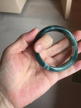 Load image into Gallery viewer, 55mm Certified Type A 100% Natural dark green/blue/gray/black Guatemala Jadeite bangle PB281-0710
