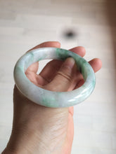 Load image into Gallery viewer, 57.7mm certificated Type A 100% Natural sunny green/white/purple Jadeite Jade bangle AY49-4128