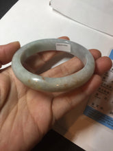 Load image into Gallery viewer, 54.5mm Certified 100% natural Type A light green white yellow jadeite jade bangle AX137-0804