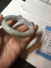 Load image into Gallery viewer, 54.5mm Certified 100% natural Type A light green white yellow jadeite jade bangle AX137-0804