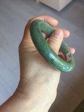 Load image into Gallery viewer, 60.9mm certified type A 100% Natural dark green gray Jadeite jade bangle PJ49-2865