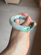 Load image into Gallery viewer, 53.9mm 100% natural Type A sunny green white purple jadeite jade bangle BN4-8233