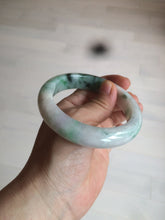Load image into Gallery viewer, 57.7mm certificated Type A 100% Natural sunny green/white/purple Jadeite Jade bangle AY49-4128