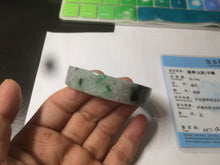 Load image into Gallery viewer, 50.6mm Certified type A 100% Natural sunny green/purple square Jadeite Jade bangle AZ60-7280