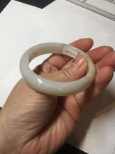 Load image into Gallery viewer, 52.7mm certified Type A 100% Natural white beige with yellow flying flowers Jadeite Jade bangle D158-3963