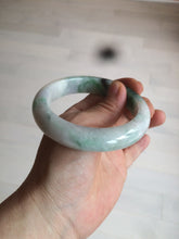 Load image into Gallery viewer, 57.7mm certificated Type A 100% Natural sunny green/white/purple Jadeite Jade bangle AY49-4128