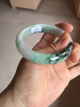 Load image into Gallery viewer, 53.9mm 100% natural Type A sunny green white purple jadeite jade bangle BN4-8233
