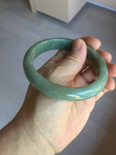 Load image into Gallery viewer, 60.9mm certified type A 100% Natural dark green gray Jadeite jade bangle PJ49-2865