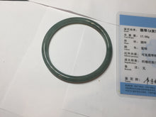 Load image into Gallery viewer, 59mm Certified Type A 100% Natural light green/blue/brown slim round cut Guatemala Jadeite bangle BS60-4618