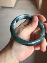Load image into Gallery viewer, 60.6mm Certified Type A 100% Natural dark green/blue/gray/black Guatemala Jadeite bangle Pb280-0691