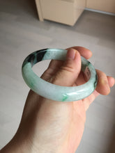 Load image into Gallery viewer, 53.9mm 100% natural Type A sunny green white purple jadeite jade bangle BN4-8233