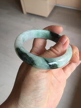 Load image into Gallery viewer, 53.9mm 100% natural Type A sunny green white purple jadeite jade bangle BN4-8233