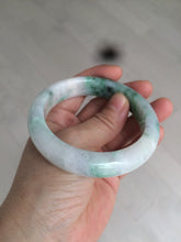 Load image into Gallery viewer, 57.7mm certificated Type A 100% Natural sunny green/white/purple Jadeite Jade bangle AY49-4128