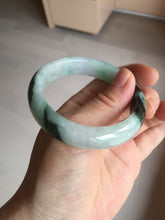 Load image into Gallery viewer, 53.9mm 100% natural Type A sunny green white purple jadeite jade bangle BN4-8233
