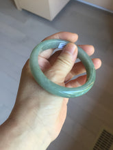 Load image into Gallery viewer, 57mm certified type A 100% Natural dark green gray Jadeite jade bangle PJ48-2857