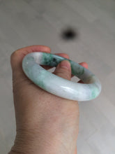 Load image into Gallery viewer, 57.7mm certificated Type A 100% Natural sunny green/white/purple Jadeite Jade bangle AY49-4128