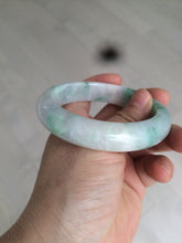 Load image into Gallery viewer, 57.7mm certificated Type A 100% Natural sunny green/white/purple Jadeite Jade bangle AY49-4128