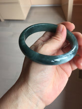 Load image into Gallery viewer, 60.6mm Certified Type A 100% Natural dark green/blue/gray/black Guatemala Jadeite bangle Pb280-0691